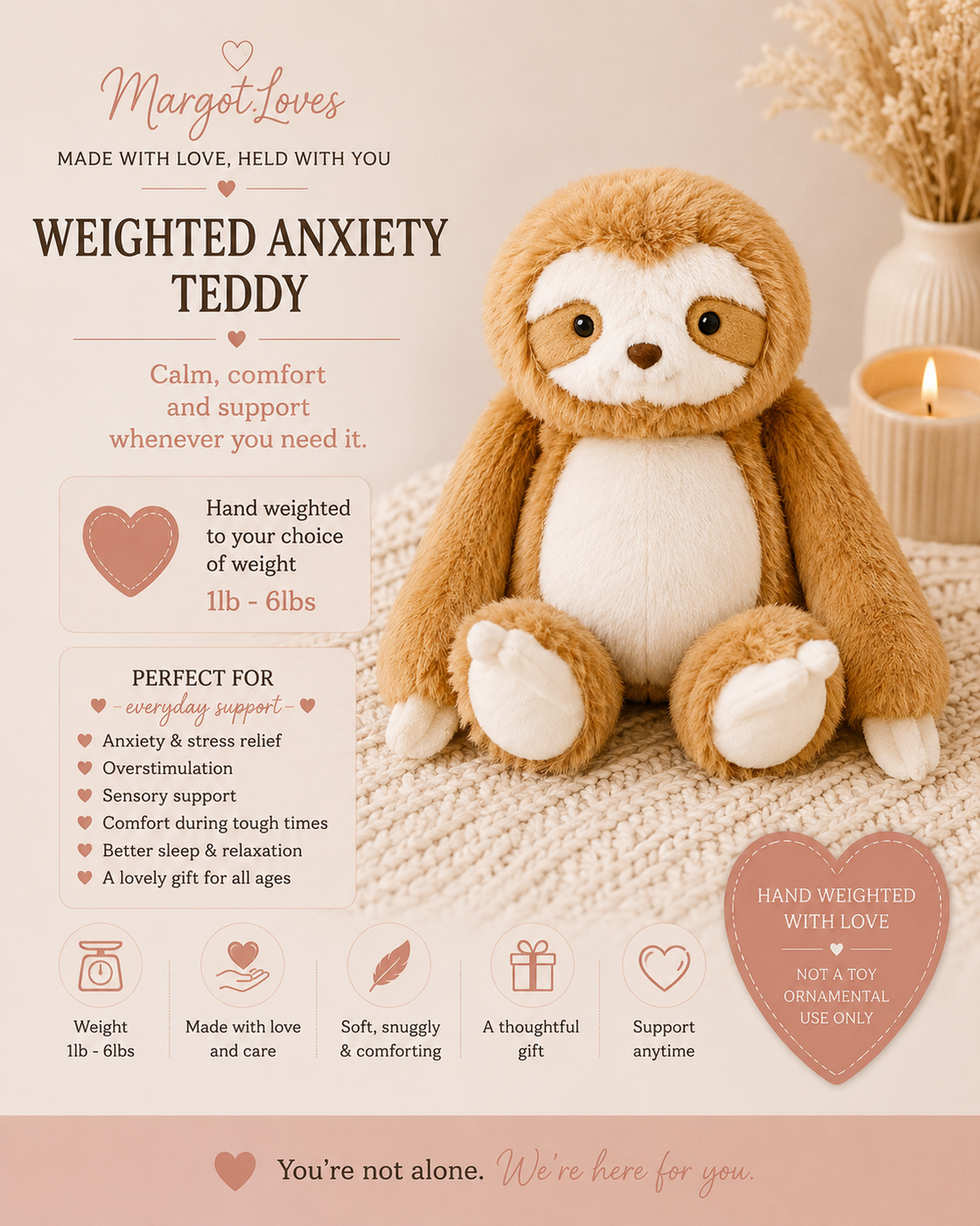Weighted Teddy Bears for Anxiety: Why Adults Love Weighted Comfort Bears