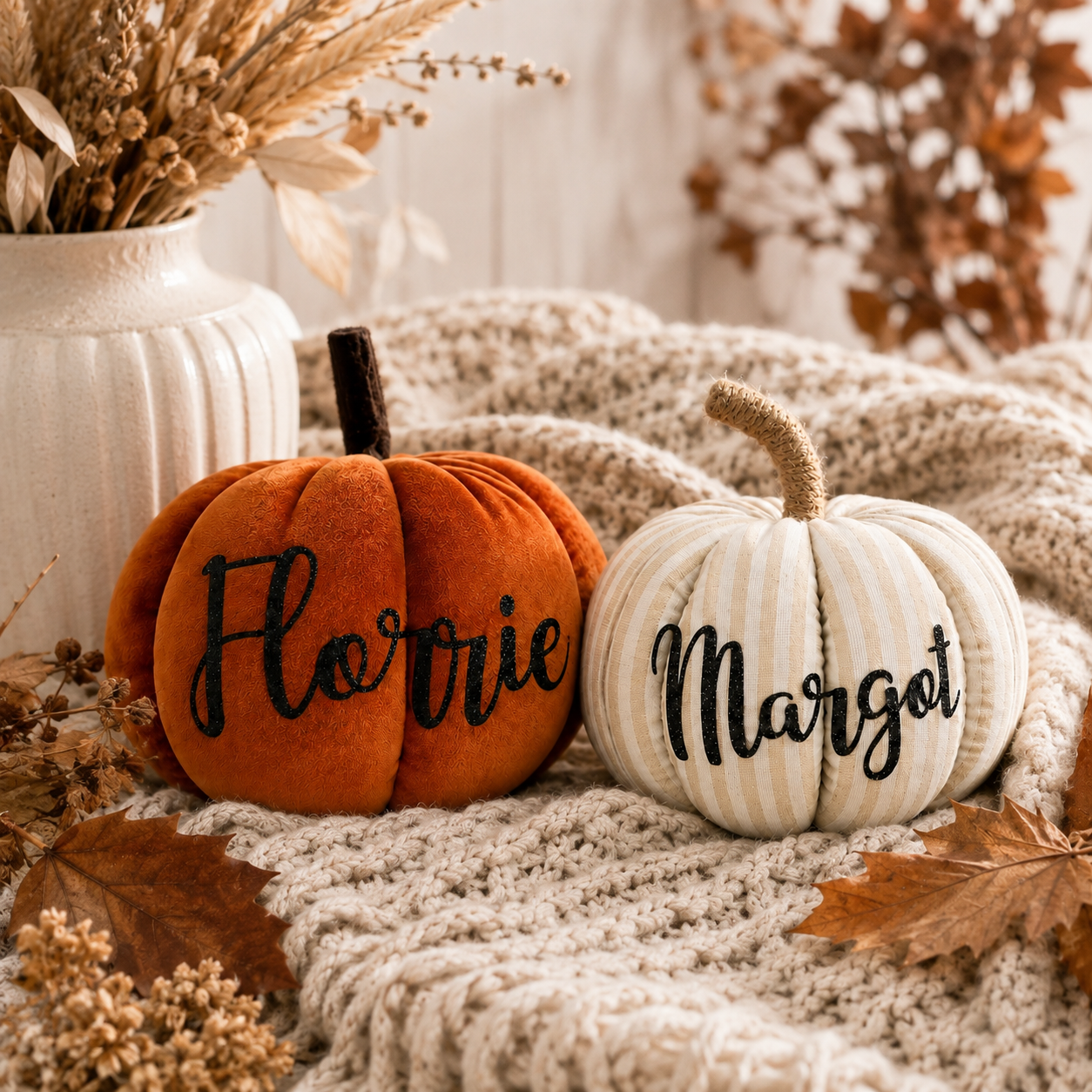 Personalised Pumpkin 12cm – Family Name Autumn Pumpkin Decoration
